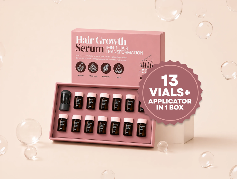 SLEEQ serum kit surrounded by bubbles