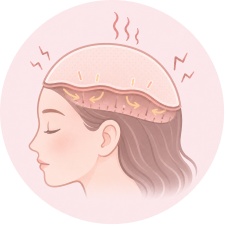 Reduced ventilation under some wig foundations
