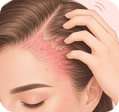 Redness, itching, bumps or crusting