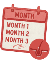 Calendar showing the delayed hair cycle