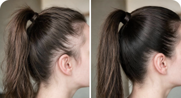 Customer before and after comparison